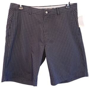 NWT CALLAWAY X SERIES Golf Shorts Men's Size 36 Plaid Black & Tan